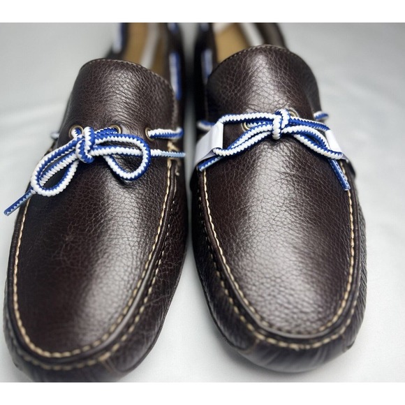 $190 Cole Haan Grant Canoe Dark Brown Pebble Leather Loafer Size 13 M NWOB main image 5